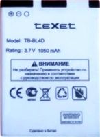 аккумулятор TeXet TM-B410 (TB-BL4D) 1000mAh Li-ion оригинал, акб texet tm-4172, texet TM-B410 TB-BL4D батарея купить, батарея Texet X-start TM-4172, battery Texet TM-B410 X-star, аккумулятор texet x-star tm-4172