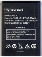 аккумулятор Highscreen (Zera F) 1600mAh Li-ion оригинал, акб Highscreen Zera F, highscreen zera f батарея купить, батарея highscreen zera f