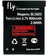 Fly E131 (BL5603) 800mAh Li-ion 2.96Wh