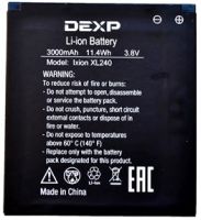 аккумулятор Dexp Triforce (Ixion XL240) 3000mAh Li-ion оригинал, акб Dexp Ixion XL240, dexp ixion xl240 батарея купить, батарея dexp ixion xl240 triforce 
