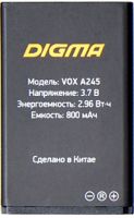 Digma (Vox A245) 800mAh Li-ion оригинал, акб digma vox a245, батарея Digma Vox A245 2G, аккумулятор Digma Vox A245 2G, Digma Linx A106 аккумулятор, Digma Linx A106 батарея