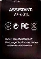 Assistant (AS-601L) 3000mAh Li-ion оригинал, Assistant AS-601L battery, акб Assistant AS-601L, батарея Assistant AS-601L, аккумулятор Assistant AS-601L
