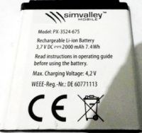 Simvalley SP-140 (PX-3524-675) 2000mAh Li-ion оригинал, акб Simvalley SP-120, аккумулятор Simvalley SP-140, батарея Simvalley SP-140, Simvalley SP-120 батарея купить