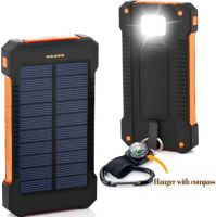 Водонепроницаемый Power Bank Solar Charger 20000mAh, Внешний водонепроницаемый аккумулятор на солнечной батарее 