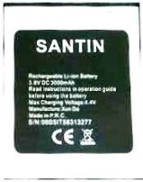 Santin (V8) 3200mAh Li-polymer оригинал, акб santin v8, батарея Santin N1, аккумулятор Santin N1