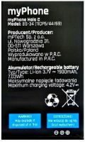 MyPhone Halo C (BS-34) 1900mAh Li-ion оригинал, акб MyPhone BS-34, MyPhone Halo C BS-34 battery, MyPhone Halo C BS-34 батарея купить, батарея MyPhone BS-34, аккумулятор MyPhone BS-34