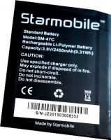 аккумулятор Starmobile Knight Vision (SM-47C) 2450mAh Li-polymer оригинал, акб starmobile sm-47c, батарея Starmobile Knight Vision, starmobile sm-47c батарея купить