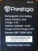 Prestigio Muze E3 (PSP3531) 2500mAh Li-ion оригинал, акб prestigio psp3531 duo, аккумулятор Prestigio PSP3531, батарея Prestigio PSP3531, Prestigio PSP3531 акб