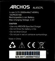 archos al45cpl батарея купить, батарея Archos 45c Platinum, акб archos al45cpl, аккумулятор Archos 45c Platinum (AL45CPL) 2000mAh Li-ion оригинал