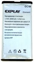 аккумулятор Explay (Element) 2000mAh Li-ion оригинал, акб Explay Element, explay element батарея купить, батарея Explay Element