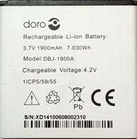 аккумулятор Doro 820 (DBJ-1900A) 1900mAh Li-ion оригинал, акб doro dbj-1900a, Doro 820 батарея купить, батарея Doro DBJ-1900A