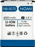 аккумулятор Nomi i5070 (NB-5070) 4000mAh Li-ion оригинал, акб nomi nb-5070, батарея nomi nb-5070, Nomi i5070 Iron X батарея купить